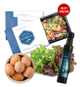 KetoFLEX 12/3 Best Value Bundle featuring meals, eggs, veggies and olive oil